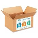 Medium Shipping &amp; Moving Boxes 16x12x8 inches (10-Pack) - Extra Strength 200 lb vs Regular - Corrugated Boxes for Packaging Moving and Delivering - Package Box - Carton Box by IDL Packaging