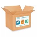 Medium Shipping &amp; Moving Boxes 17 x 12 x 12 inches (5-Pack) - Extra Strength 200 lb vs Regular - Corrugated Cardboard Boxes, Made in USA - Durable Moving Box - Package Box by IDL Packaging