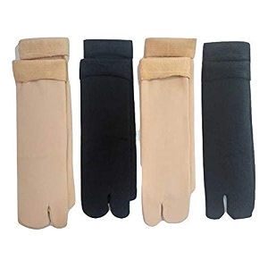 winter thermal toe dark colour wool heavy duty warm ankle length socks womengirls