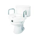 Medline 5" Standard Raised Locking Toilet Seat, 400 lb Capacity