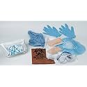Medline Employee Protection Kits with Goggles, Includes Bouffant Cap, Nitrile Gloves, Goggles, Isolation Gown, Waste Liner, Face Mask, Shoe Covers, 1 Each