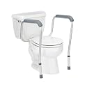 Medline Toilet Handle Safety Rail, Aluminum Grab Bar for Bathroom, 27.5" to 32" Adjustable Height, 250-lb. Capacity