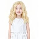 MEDO Blonde Wig for Kids Light Blonde Child Girls Wig 12inch Short Wavy Heat Resistant Synthetic Fiber for Halloween Party Wig (Light Blonde)