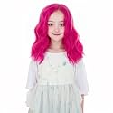 MEDO Kids Hot Pink Short Curly Wig - Shoulder Length Wave Side Part Heat Resistant Synthetic Wig for Cosplay Halloween