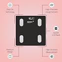 Medtech WS 10 Weight Machine | Digital BMI Weighing Scale | Black | 18 Body Composition | LED Display | Lightweight & Portable Body Fat Analyser with Bluetooth App | 1 Year Warranty