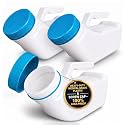 MedVance 1000mL Premium Urinals for Men Spill Proof Glow in Dark Lid 3 Pack