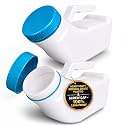 MedVance 1000mL Premium Urinals for Men Spill Proof Glow in Dark Lid 2 Pack