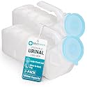 MedVance Urinals for Men 1000ml, Spill Proof Glow in the Dark Lid, 2 Pack