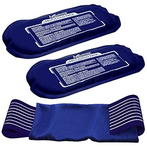 medvice 2 reusable hot and cold ice packs for injuries joint pain muscle soreness and body inflammation - reusable gel wraps - adjustable amp flexible for knees back shoulders arms and legs