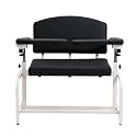 Medycare Medical Phlebotomy Chair, Bariatric Blood Draw Station with Adjustable Arms （Black