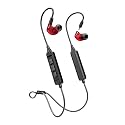 MEE audio M6 PRO Musicians' in-Ear Monitors Wired + Wireless Combo Pack: Includes IEMs, 2 Audio Cables and BT3 Hi-Res Bluetooth Audio Adapter w/aptX, LDAC, Auracast Support, &amp; Built-in Headset (Red)