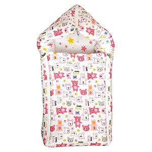 mee mee 3 in 1 baby cozywarm carry nest with sleeping bag and mattress for newborn babies pink pink teddy print