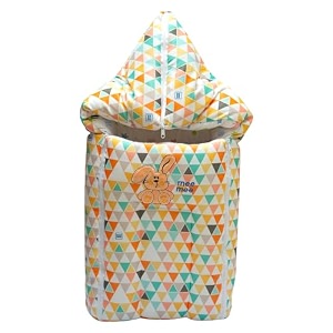 mee mee 3 in 1 baby bed sleeping bag amp carry nest rabbit embroidery shearing finish amp cotton soft from inside machine washable amp portable bassinet 0m pink
