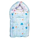 Mee Mee 3 in 1 Baby Bed, Sleeping Bag &amp; Carry Nest, Starfish Print, Shearing Finish &amp; Cotton Soft from Inside, Machine Washable &amp; Portable Bassinet, 0M+, Blue