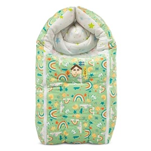 mee mee 3 in 1 baby bed sleeping bag amp carry nest house print shearing finish amp cotton soft from inside machine washable amp portable bassinet 0m green