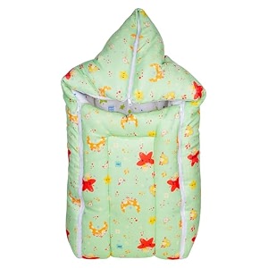mee mee 3 in 1 baby bed sleeping bag amp carry nest starfish print shearing finish amp cotton soft from inside machine washable amp portable bassinet unisex baby sleeping bed 0m green