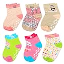 Mee Mee Anti-Skid Non-Slip Socks | Pack of 6 Assorted Prints | Soft Cotton Infant &amp; Toddler Socks with Stretchable Cuffs, Breathable &amp; Hypoallergenic Fabric | Fade-Resistant for Boys &amp; Girls