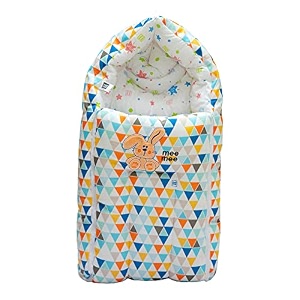 mee mee 3 in 1 baby bed sleeping bag amp carry nest rabbit embroidery shearing finish amp cotton soft from inside machine washable amp portable bassinet 0m blue