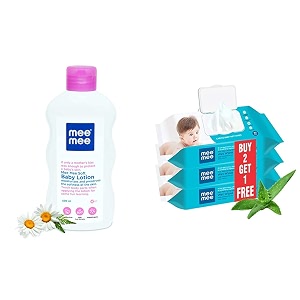 mee mee baby lotion with fruit extracts- 500 ml amp mee mee caring baby wet wipes with lid 72 pcs buy 2 get 1 free