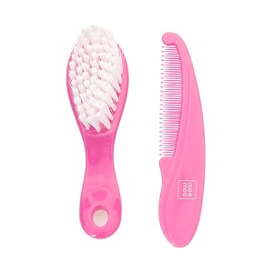 mee mee comb and brush set regular pink