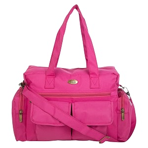 mee mee nursing diapers bag adjustable strapwaterampstain resistant backpack spacious bag with multi pockets for keeping milk bottle with diaper changing mat all baby essentials in1 bag pink