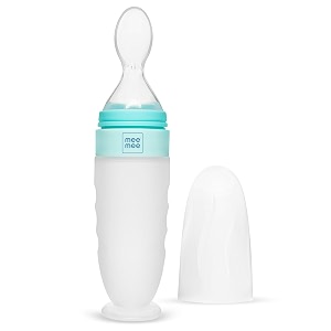mee mee first feed food feeder with 90ml capacity for 4m baby premium soft silicone food grade bpa free for cereals infant kids