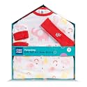 Mee Mee New Born Baby Gift Set | Soft Cotton Clothing Essentials for Infants/Baby Girls, Boys | Baby Shower Clothing Hamper (4 Pieces, Red)| Ideal Gift for New Born Baby
