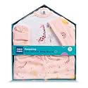 Mee Mee New Born Baby Gift Set | Soft Cotton Clothing Essentials for Infants/Baby Girls, Boys | Baby Shower Clothing Hamper (4 Pieces, Pink)| Ideal Gift for New Born Baby
