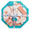 Mee Mee New Born Baby Gift Set | Soft Cotton Clothing Essentials for Infants/Baby Girls, Boys | Baby Shower Clothing Hamper (7 Pieces, Orange)| Ideal Gift for New Born Baby