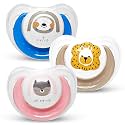 Mee Mee Pacifier Ultra Light Soft Silicone Nipple | BPA Free | Oral stimulatory | Teether | Air Flow Shield Pacifier for Babies with Cute Prints | 0-6 Months + Kids | Pack of 3 | (Assorted)