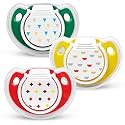 Mee Mee Pacifier Ultra Light Soft Silicone Nipple | BPA Free | Oral stimulatory | Teether | Air Flow Shield Pacifier for Babies | 0-6 Months + Kids | Pack of 3 | (Assorted)