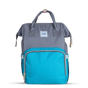 mee mee grace tote diaper bag backpack for moms amp dads 20l large capacity with 14 pockets insulated bottle holders flap tissue dispenser water-resistant oxford fabric