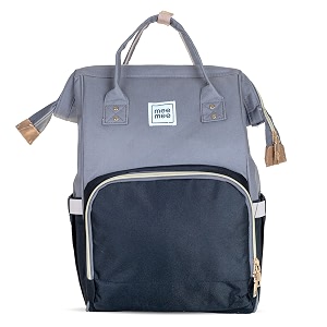 mee mee grace tote diaper bag backpack for moms amp dads 20l large capacity with 14 pockets insulated bottle holders flap tissue dispenser water-resistant oxford fabric