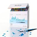 MEEDEN Liquid Watercolor Ink Brushes: 24 Colors Dye-Based