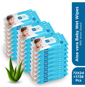 meemee soft cleansing baby wet with aloe vera - pack of 24