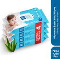 MeeMee Soft Cleansing Baby Wet with Aloe vera - Pack of 4