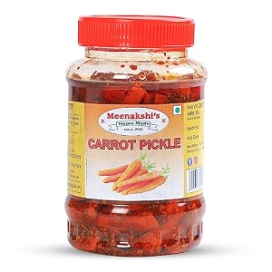 meenakshi39s home made carrot pickle  a tangy delight with indian spices  100 natural no preservatives fresh pickles made with mother39s love  250g