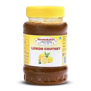 meenakshi39s home made nimbu chutney  zesty tang with handpicked fresh lemons  100 natural no preservatives made with mother39s love  250g