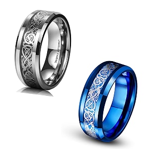 MEENAZ Stainless Steel Stylish dragon celtic proposal