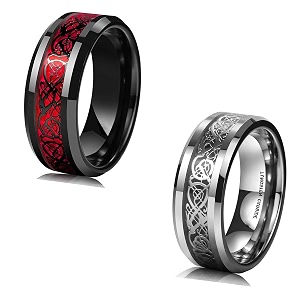 MEENAZ Stainless Steel Stylish dragon celtic proposal
