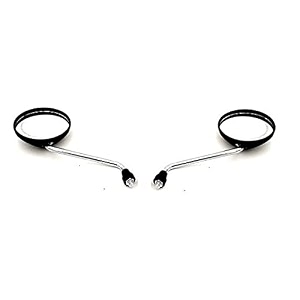 meenu arts rear view mirror for yamaha rx100 chrome rod