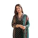 MEERA FAB Women39s Cotton Blend Straight Printed