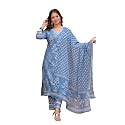 MEERA FAB Women39s Cotton Blend Straight Printed