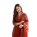MEERA FAB Women39s Cotton Blend Straight Printed