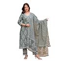 MEERA FAB Women39s Cotton Blend Straight Printed