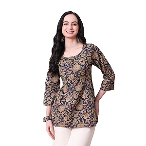 MEERA FAB Womens Floral Printed Cotton Short
