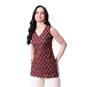 MEERA FAB Womens Floral Printed Cotton Short