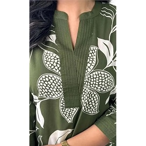 MEERA FAB Womens Pure Cotton Printed Ethnic