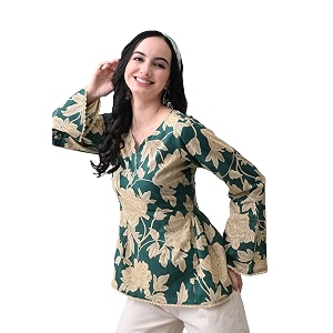 MEERA FAB Womens Summer Floral Printed Cotton