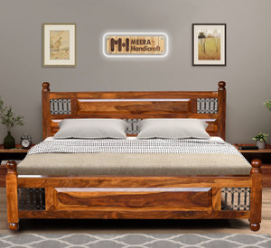 meera handicraft bed solid sheesham wood in queen size delivery condition - diydo-it-yourself solid wood queen bed 2159 cm x 15748 cm 708 ft x 517 ft